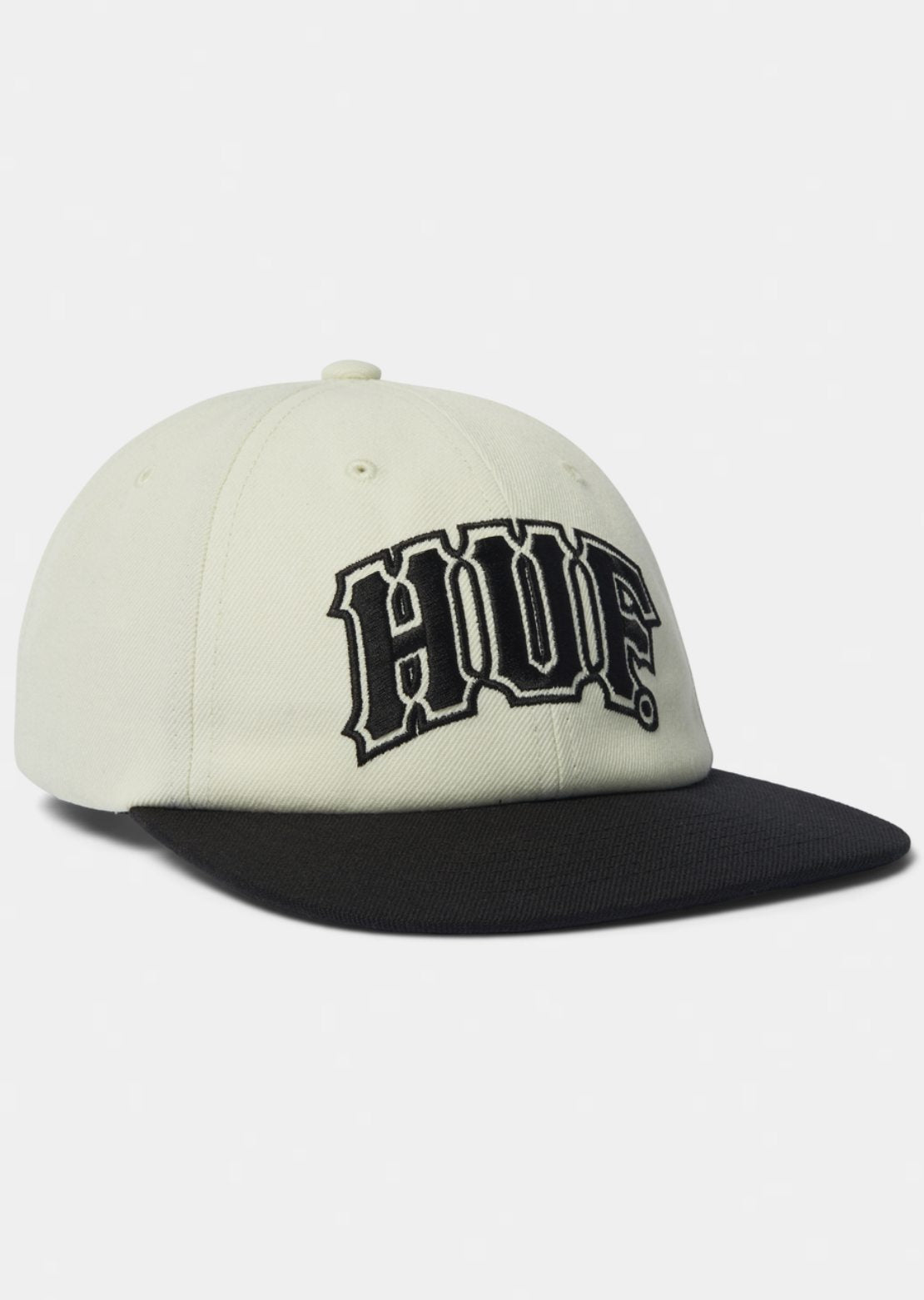 HUF Unisex Classic Arch Brushed Snapback Cap Bleach/Black