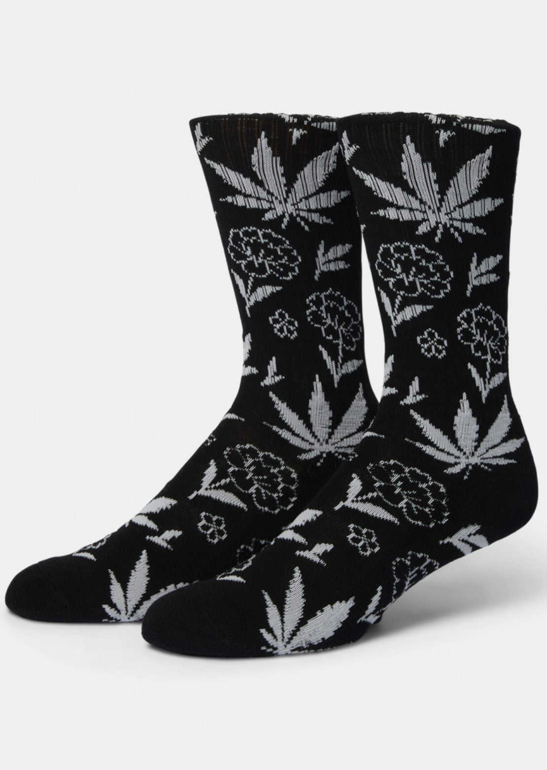 HUF Unisex Plantlife Porcelain Socks Black