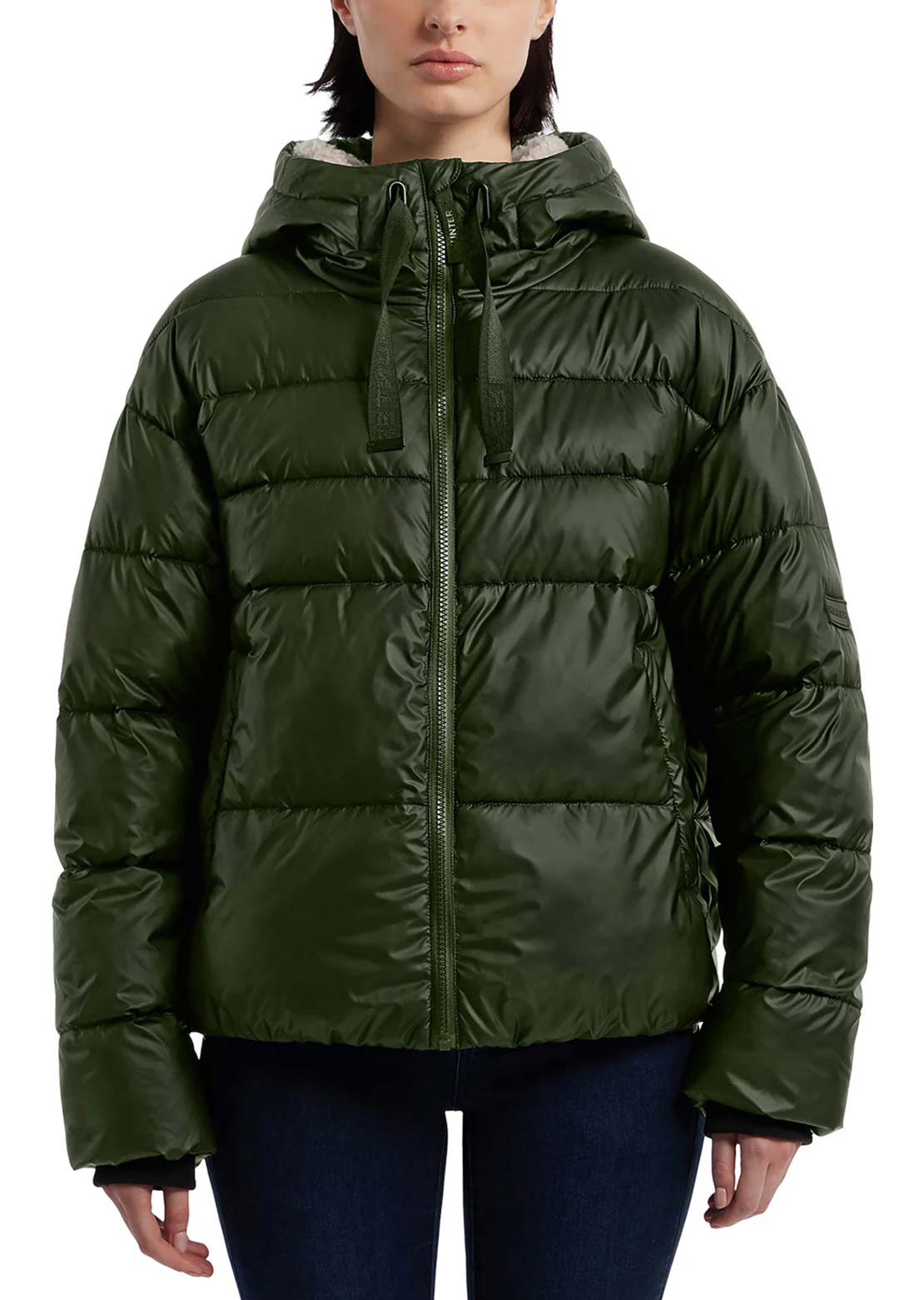Hunter Women's Admiral Marshmallow Cropped Puffer Jacket