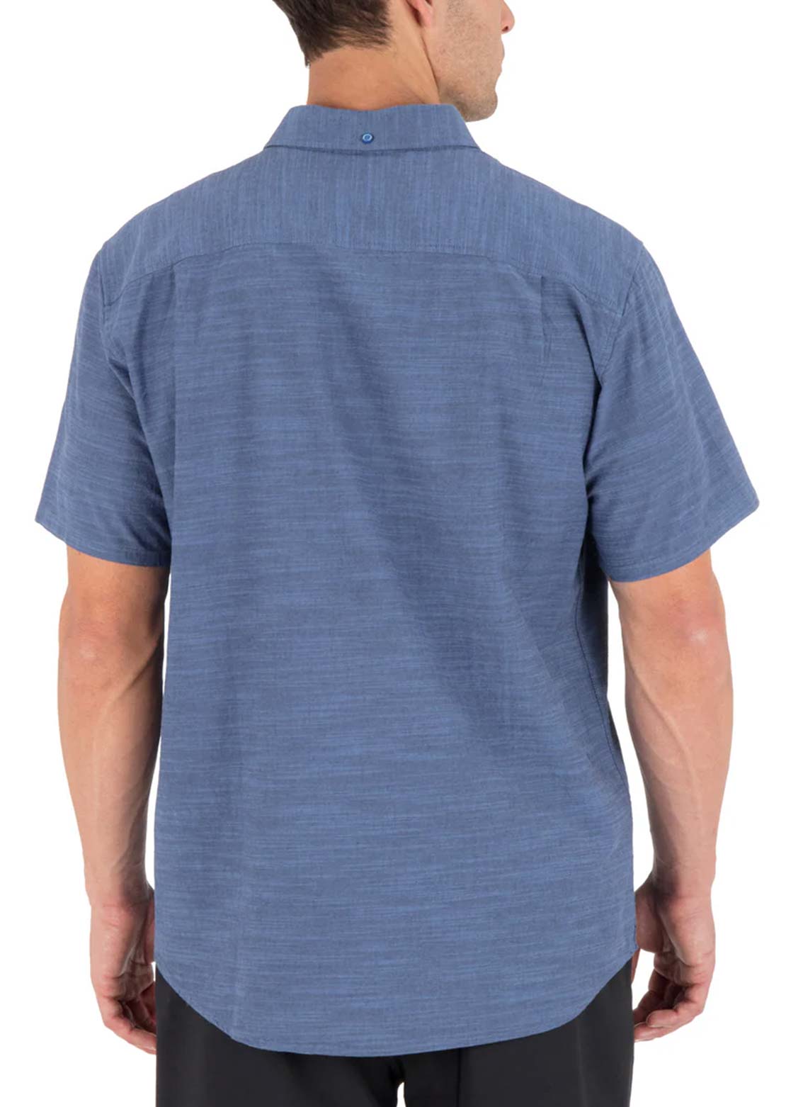 Hurley Men's Icon Stretch Button Up Shirt Obsidian