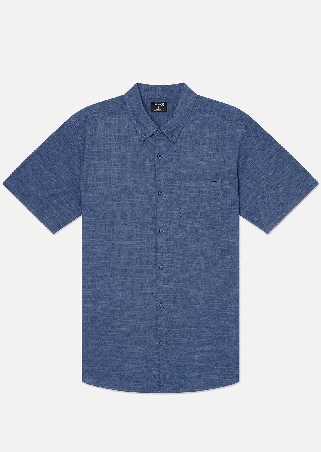 Hurley Men's Icon Stretch Button Up Shirt Obsidian