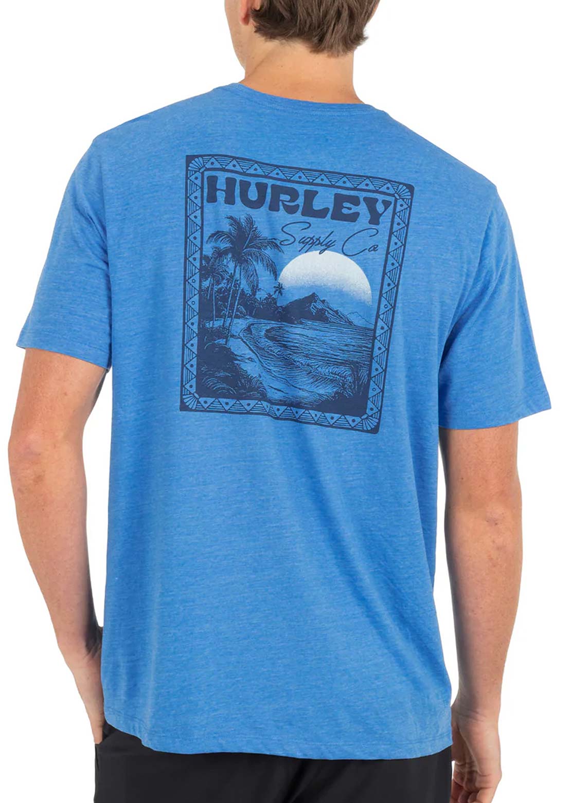 Hurley Men's Island Scape T-Shirt Seashore Heather
