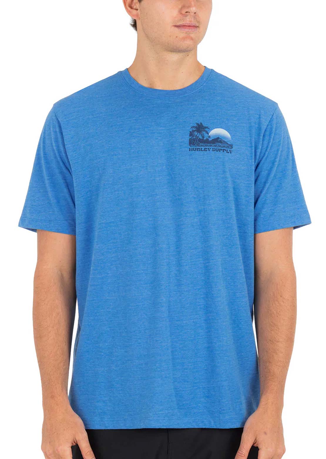 Hurley Men's Island Scape T-Shirt Seashore Heather