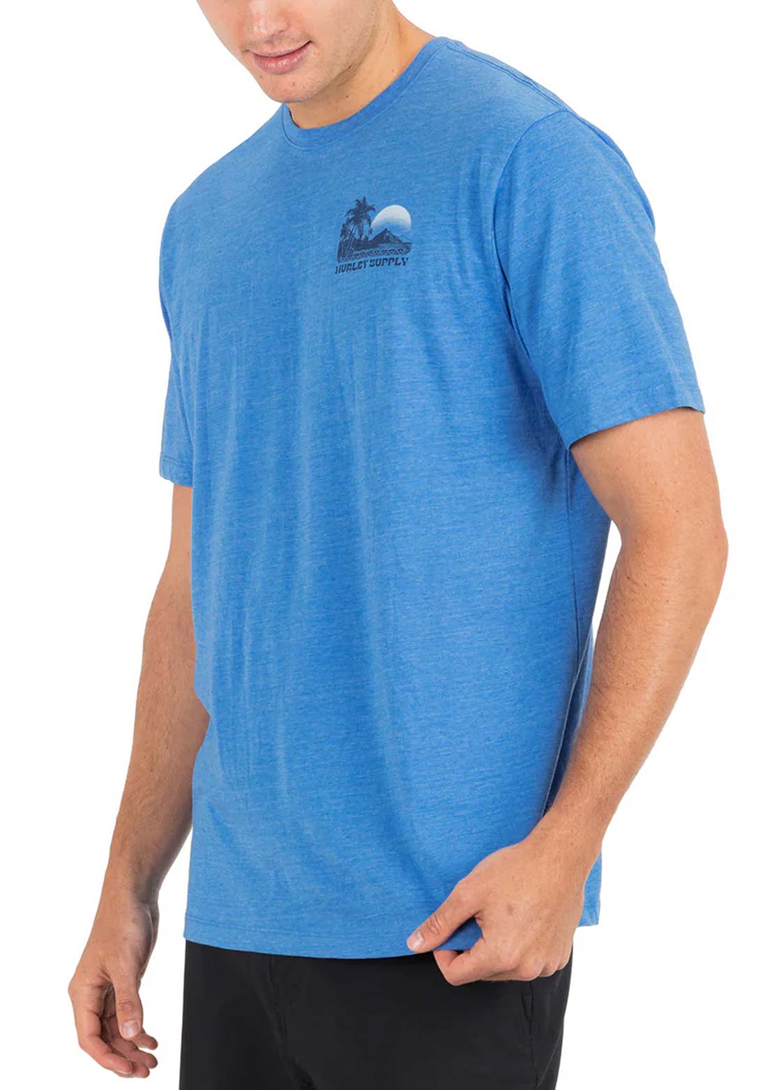 Hurley Men's Island Scape T-Shirt Seashore Heather