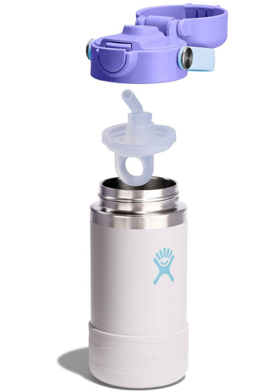 Hydro Flask Junior 12 Oz Wide Mouth Covered Cap and Boot Cloud Pink