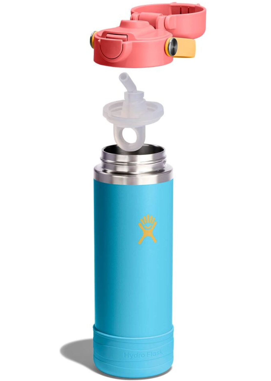 Hydro Flask Junior 18 Oz Wide Mouth Covered Cap and Boot Bluejay