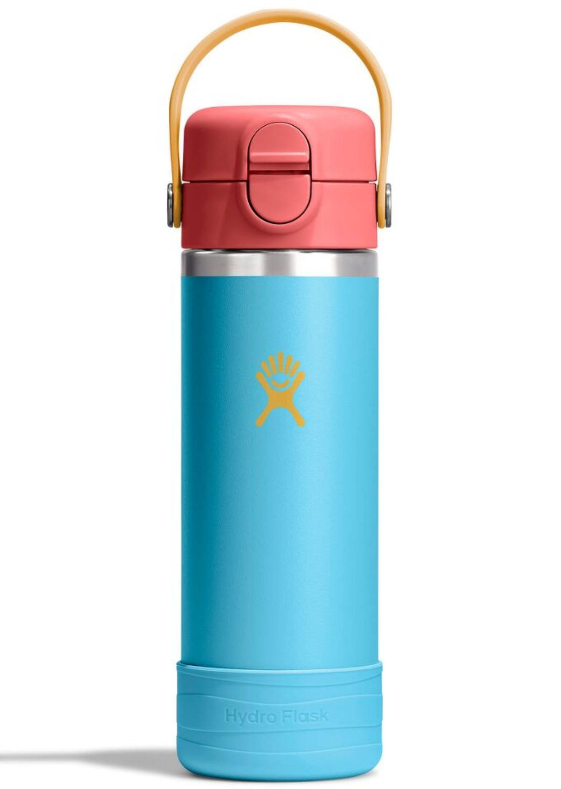 Hydro Flask Junior 18 Oz Wide Mouth Covered Cap and Boot Bluejay