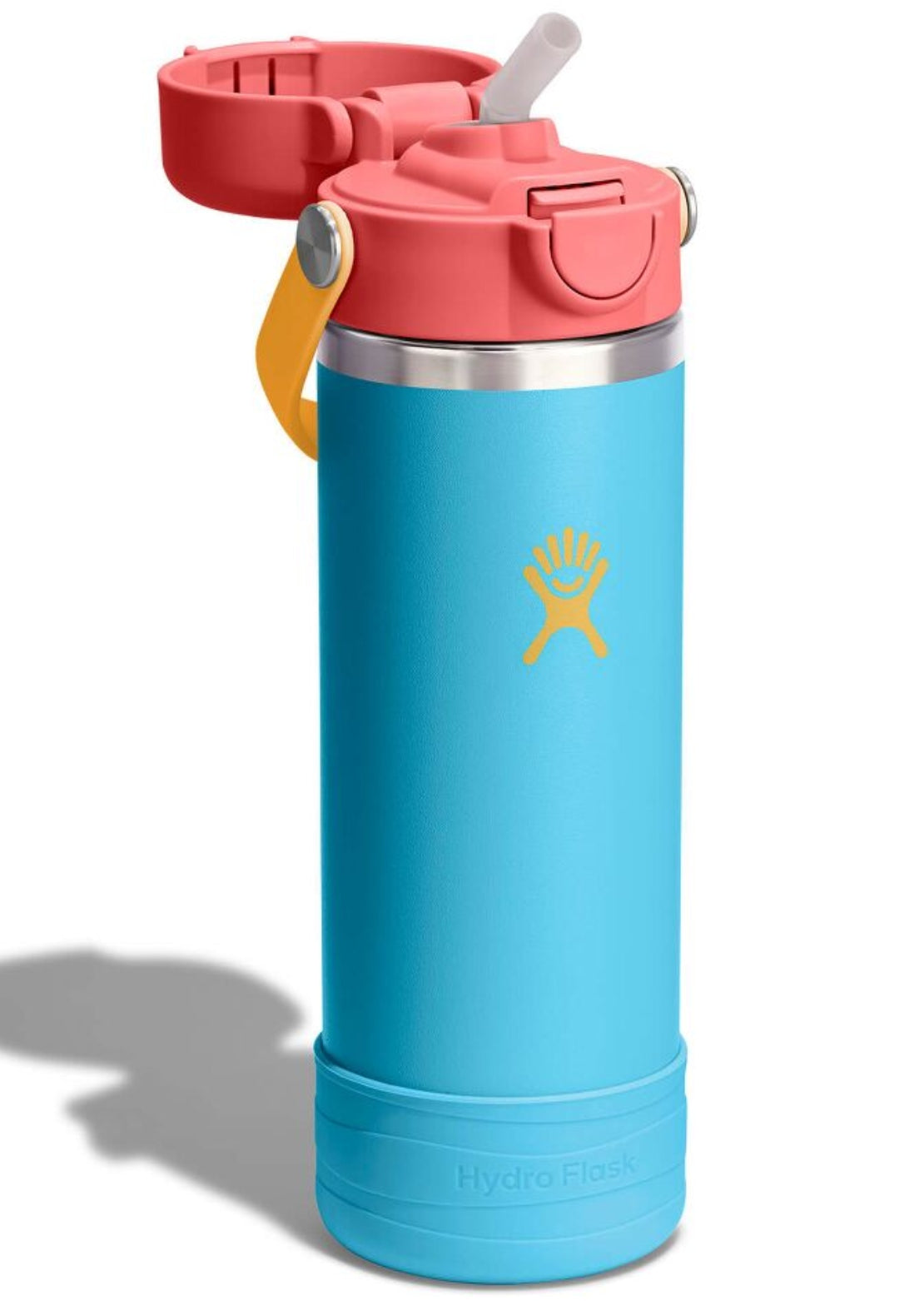 Hydro Flask Junior 18 Oz Wide Mouth Covered Cap and Boot Bluejay