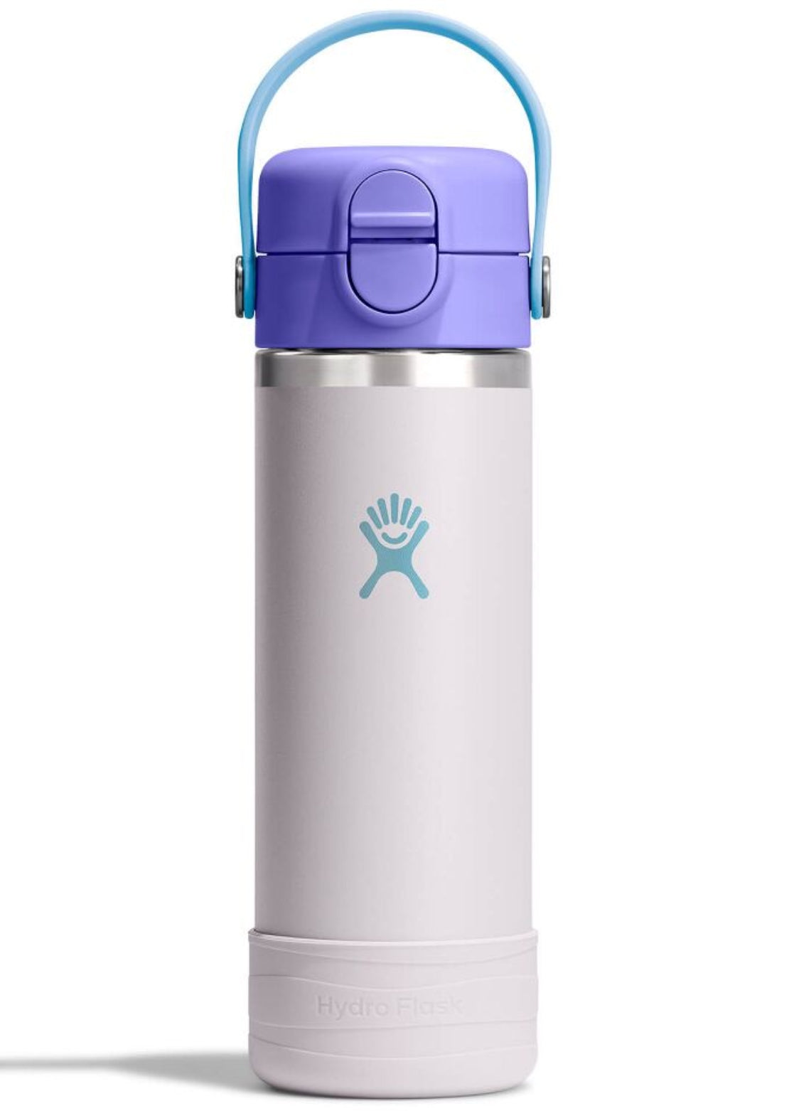 Hydro Flask Junior 18 Oz Wide Mouth Covered Cap and Boot Cloud Pink