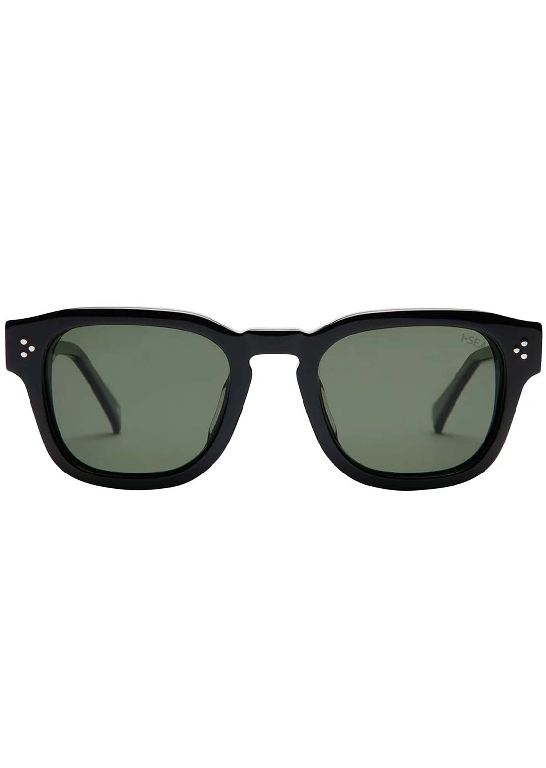I-SEA Men's Camden Sunglasses Black Acetate/Green Polarized