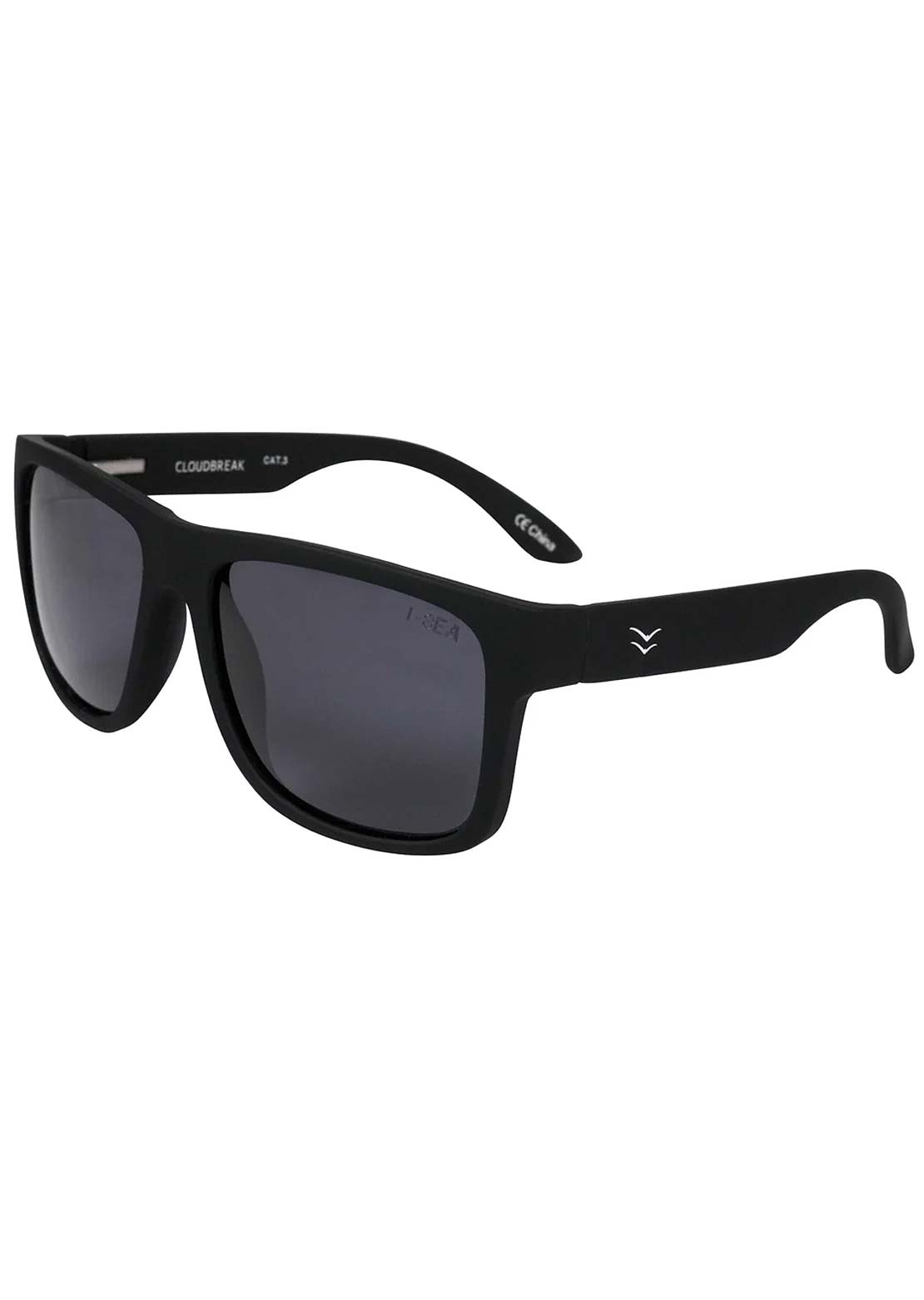 I-SEA Men's Cloudbreak Sunglasses Black/Smoke Polarized