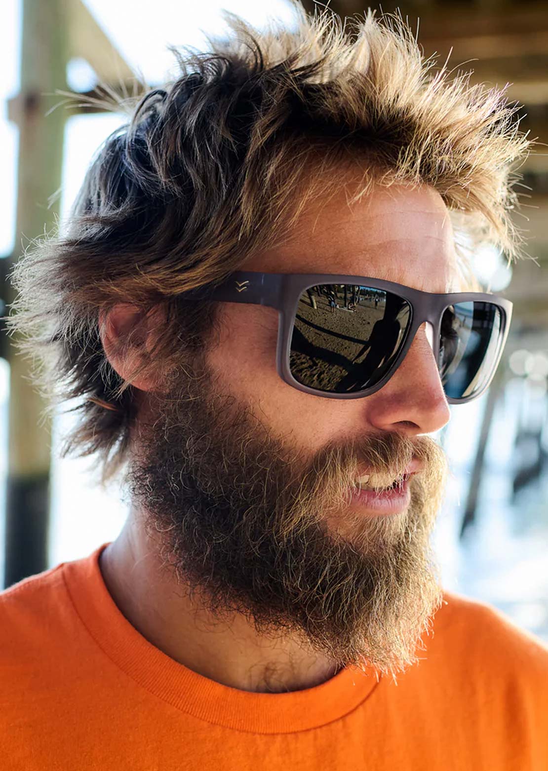 I-SEA Men's Cloudbreak Sunglasses Grey/Smoke Polarized
