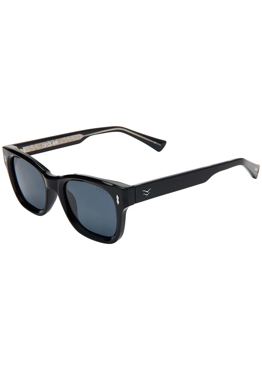 I-SEA Men's Declan Sunglasses Black/Smoke Polarized