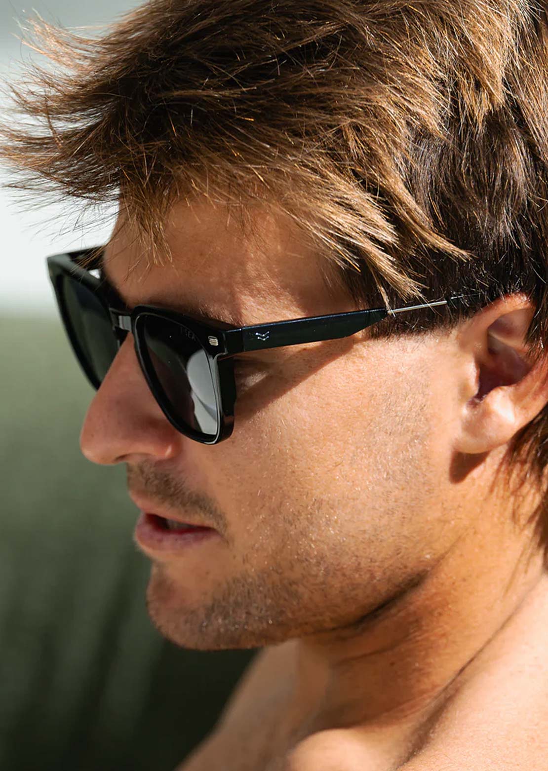 I-SEA Men's Hunter Sunglasses Black/Smoke Polarized