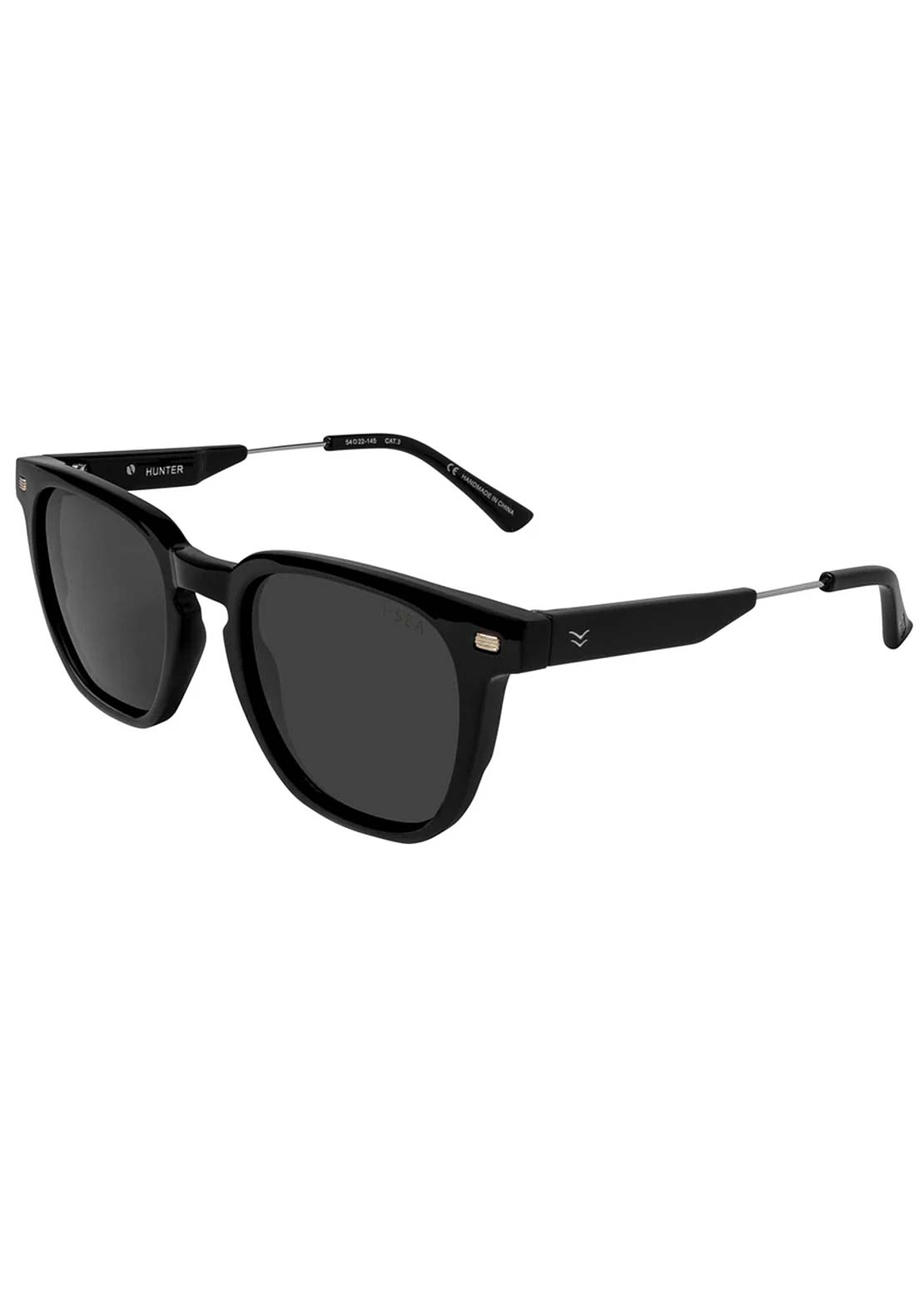I-SEA Men's Hunter Sunglasses Black/Smoke Polarized