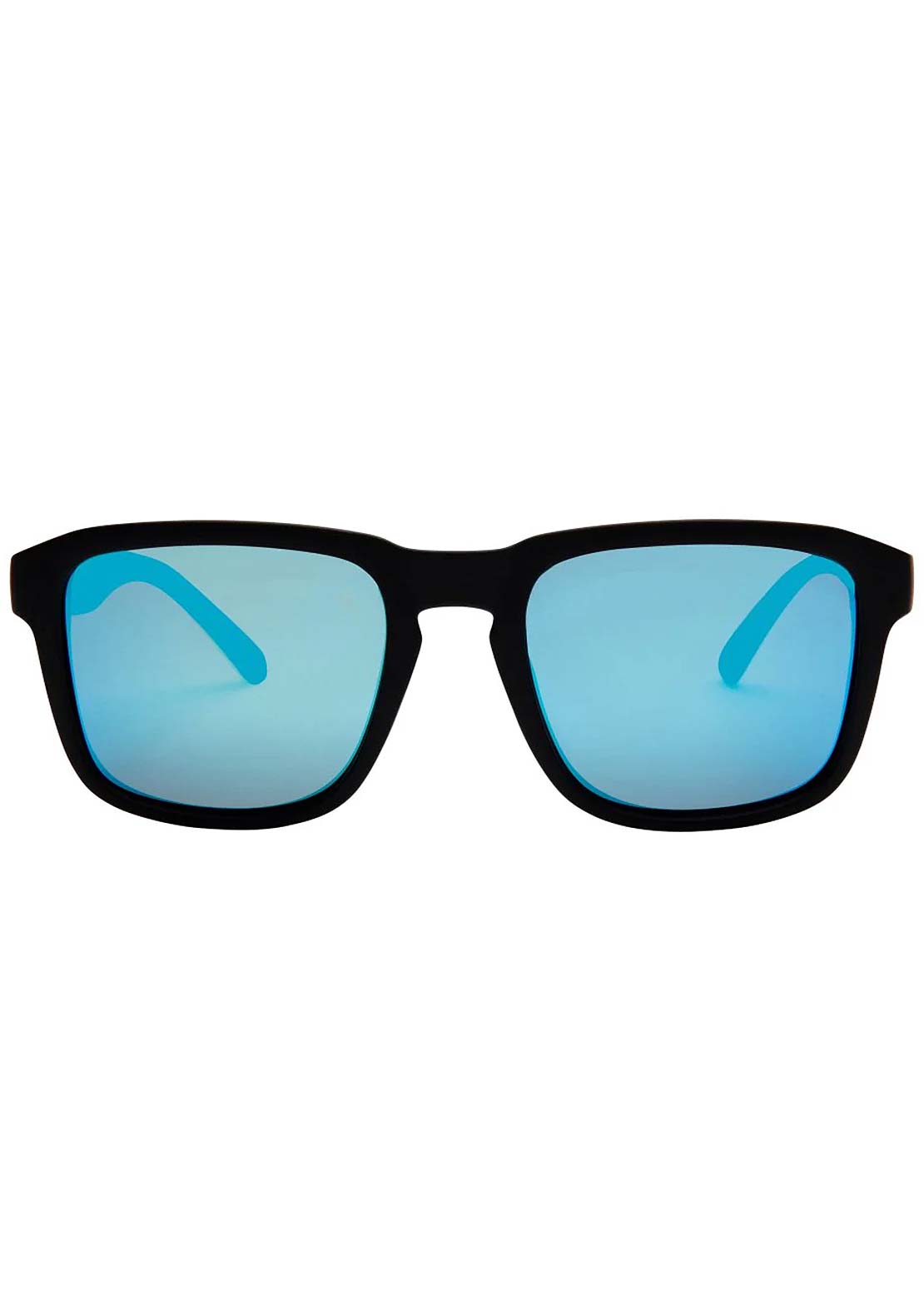 I-SEA Men's Logan Sunglasses Black/T-Blue Mirror Polarized