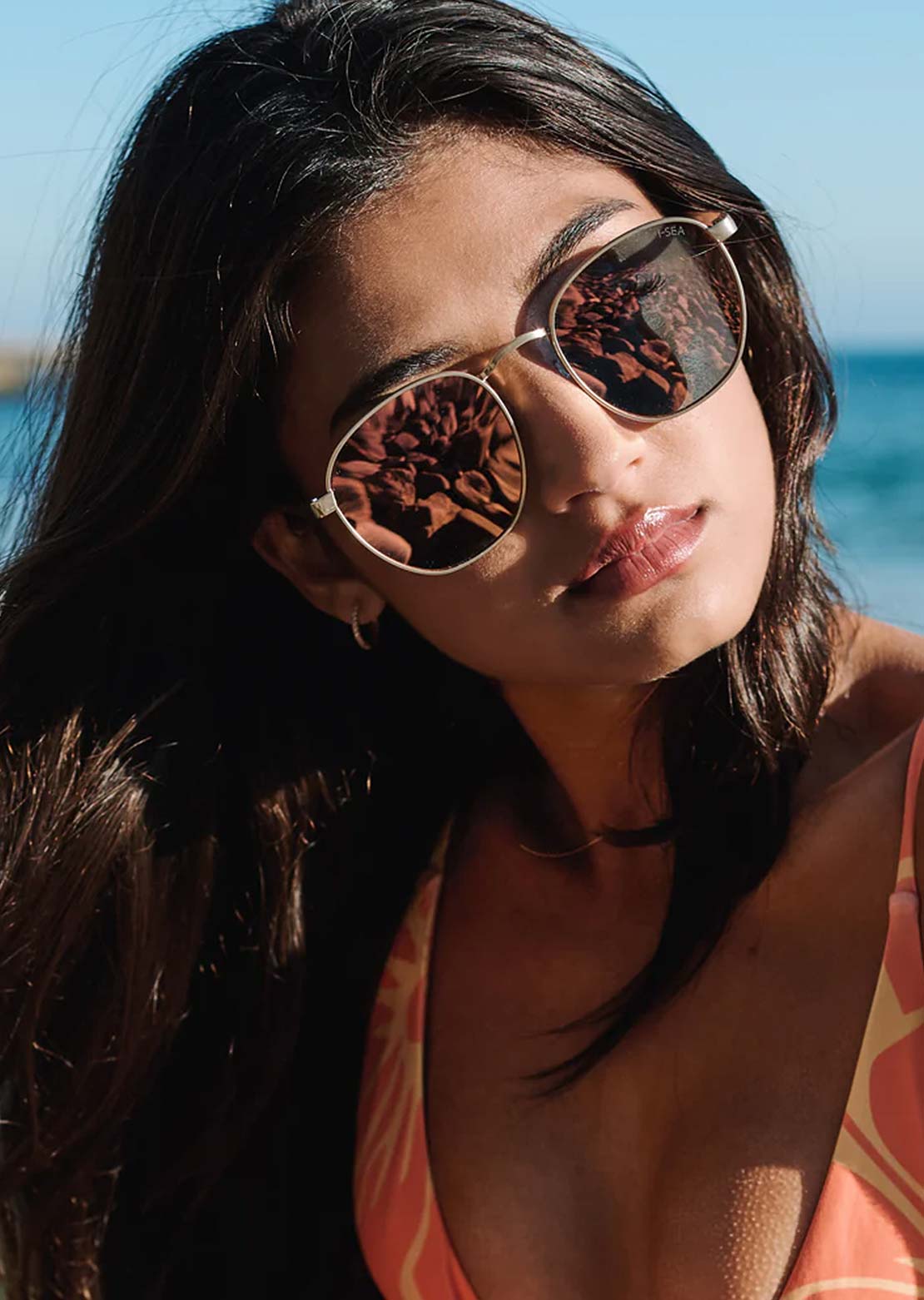I-SEA Women's Cooper Sunglasses Gold/Copper Polarized