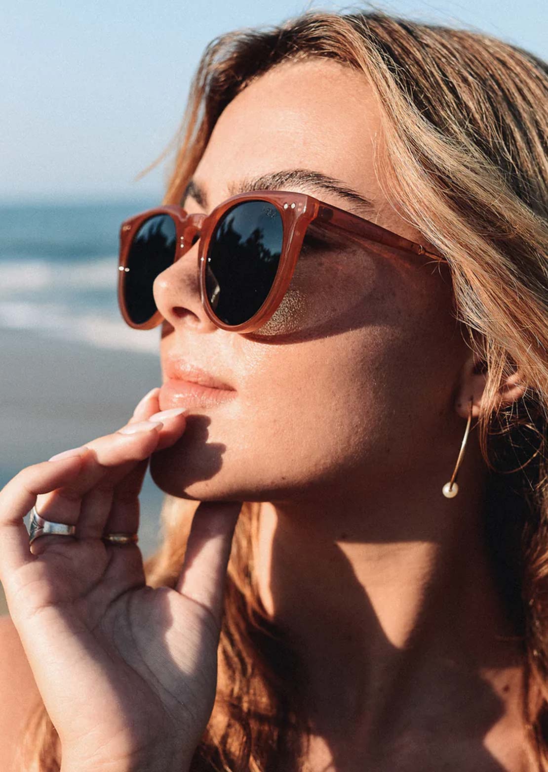 I-SEA Women's Ella Sunglasses Maple/G15 Polarized