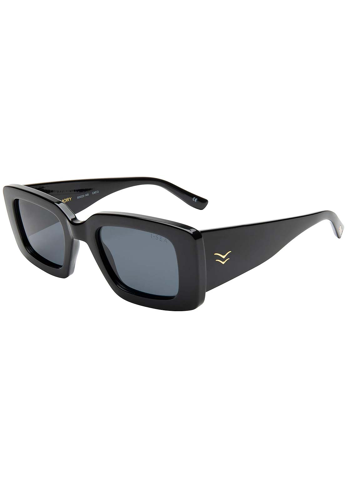 I-SEA Women's Emory Sunglasses Black/Smoke Polarized