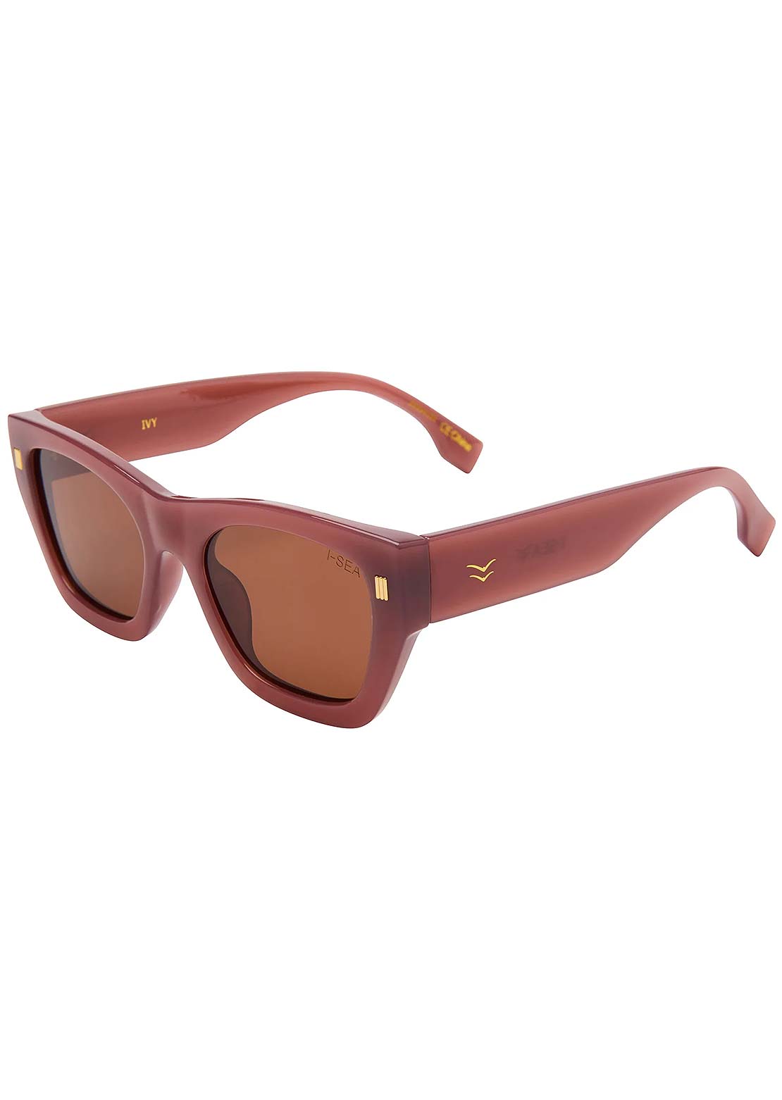 I-SEA Women's Ivy Sunglasses Dusty Rose/Brown Polarized