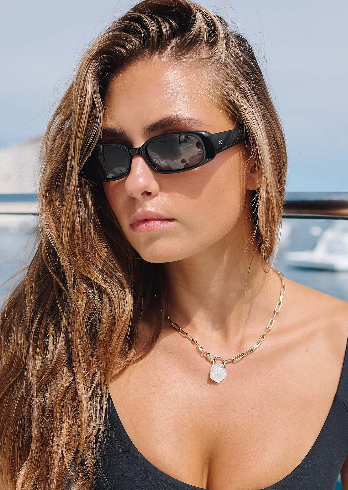 I-SEA Women's Savoy Sunglasses Black/Smoke Polarized