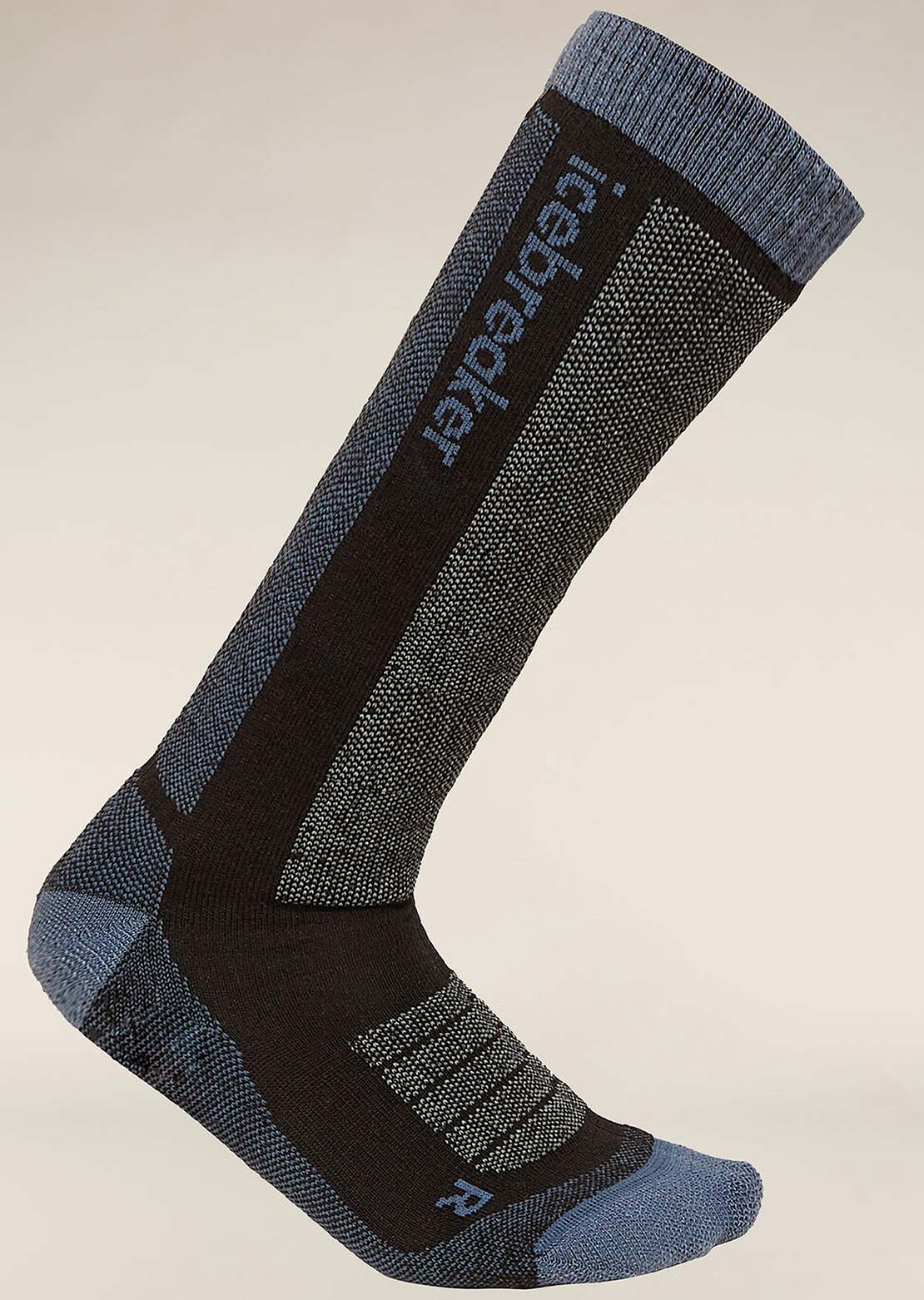 Icebreaker Toddler Merino Ski+ Medium OTC Socks Black Dawn Graphite