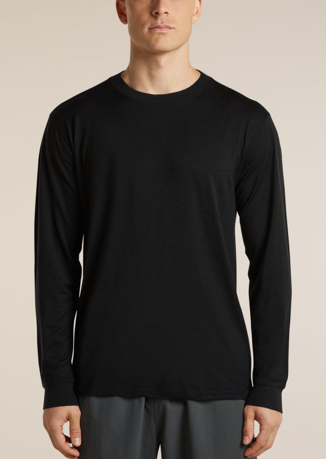 Icebreaker Men's Merino 150 Oasis Lite Long Sleeve Black
