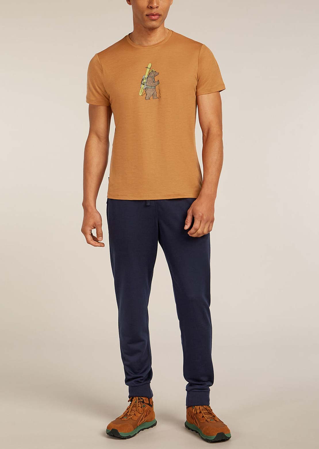 Icebreaker Men's Merino 150 Tech Lite Bear Tour T-Shirt Trail