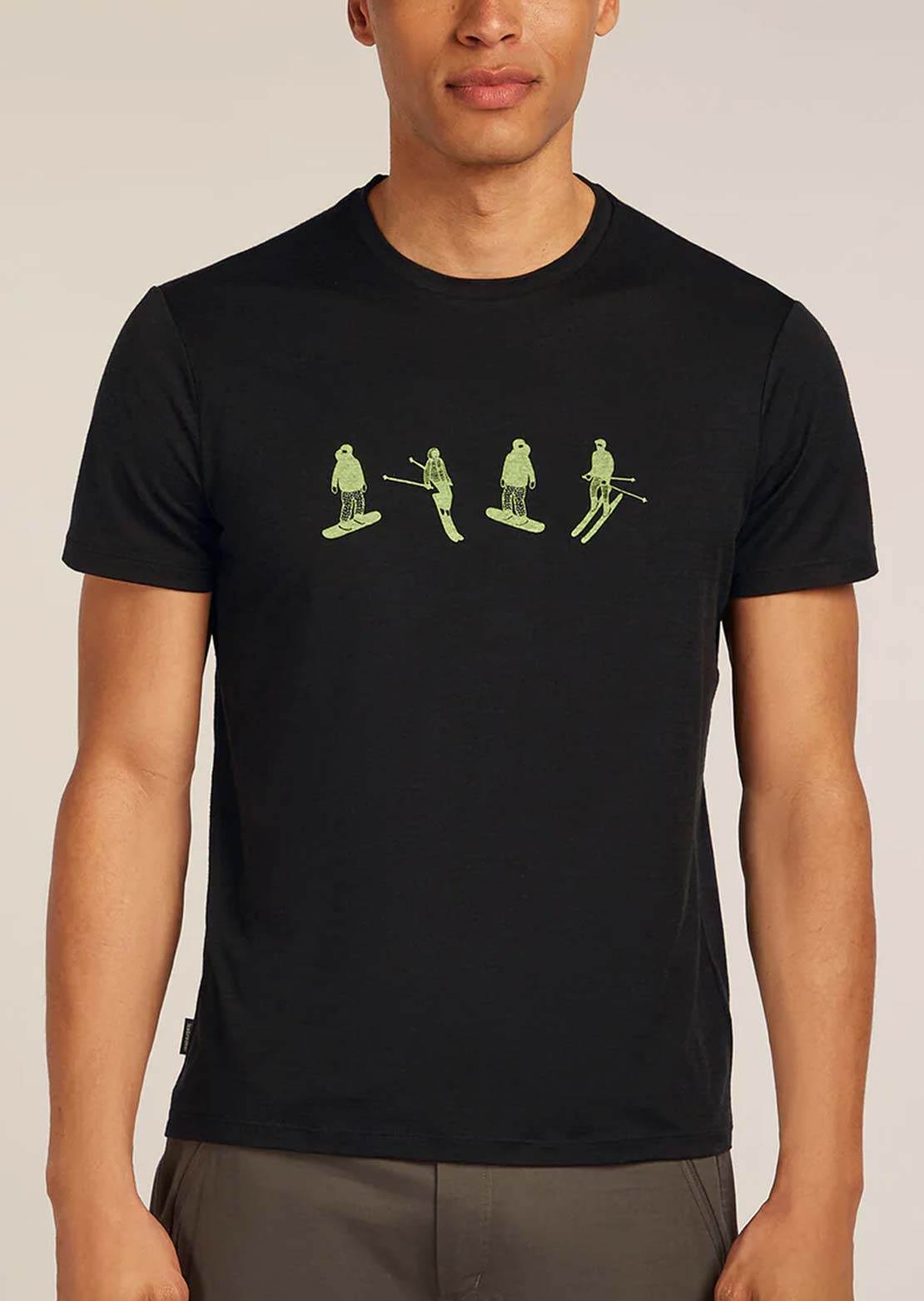 Icebreaker Men's Merino 150 Tech Lite Snow Day T-Shirt Black