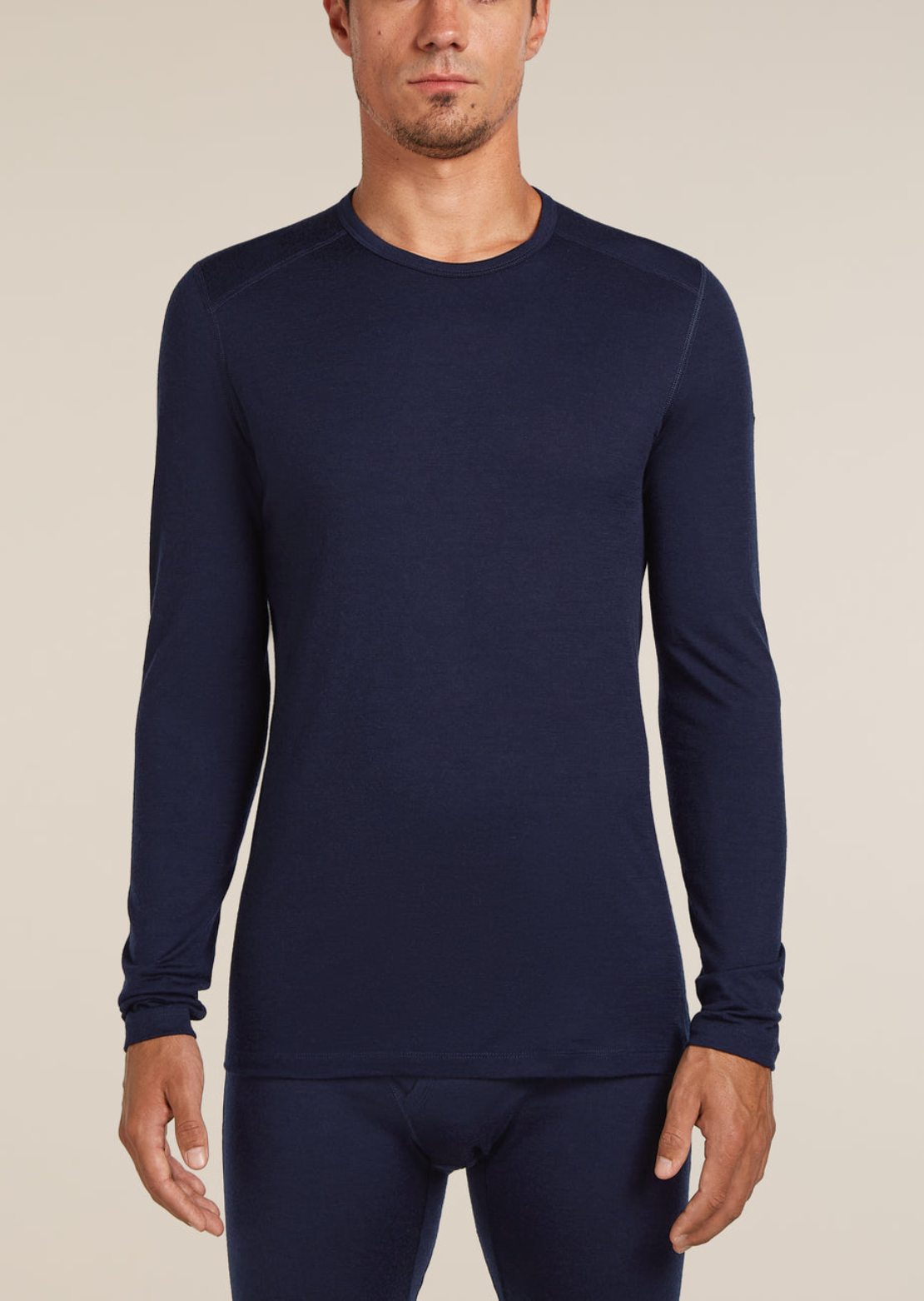Icebreaker Men's Merino 200 Oasis Crewe Long Sleeve Midnight Navy