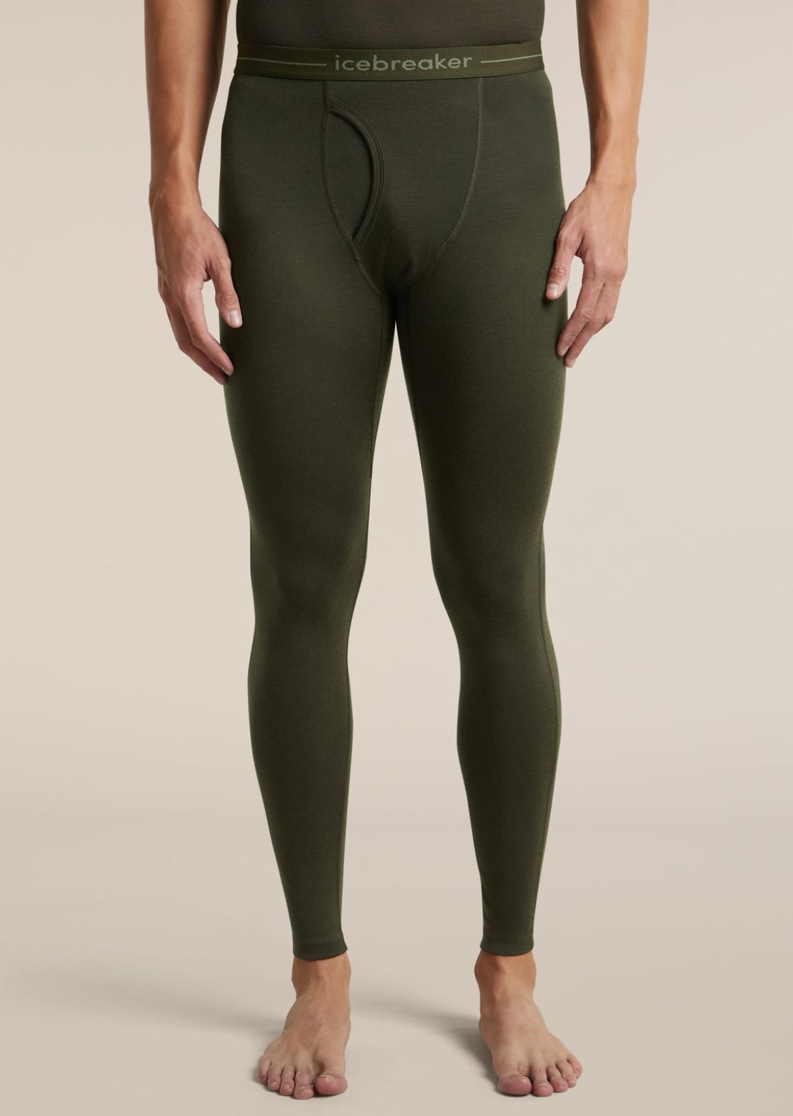 Icebreaker Men's Merino 200 Oasis Leggings With Fly Dark Loden