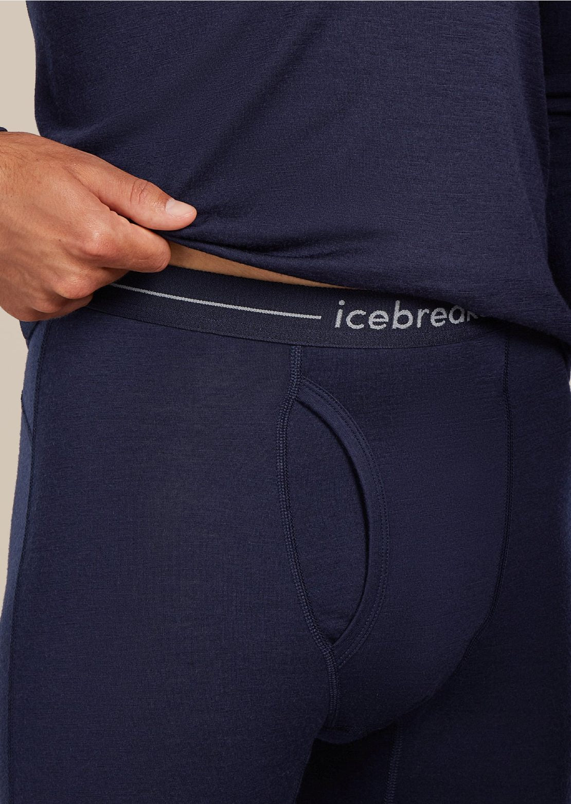 Icebreaker Men's Merino 200 Oasis Leggings With Fly Midnight Navy