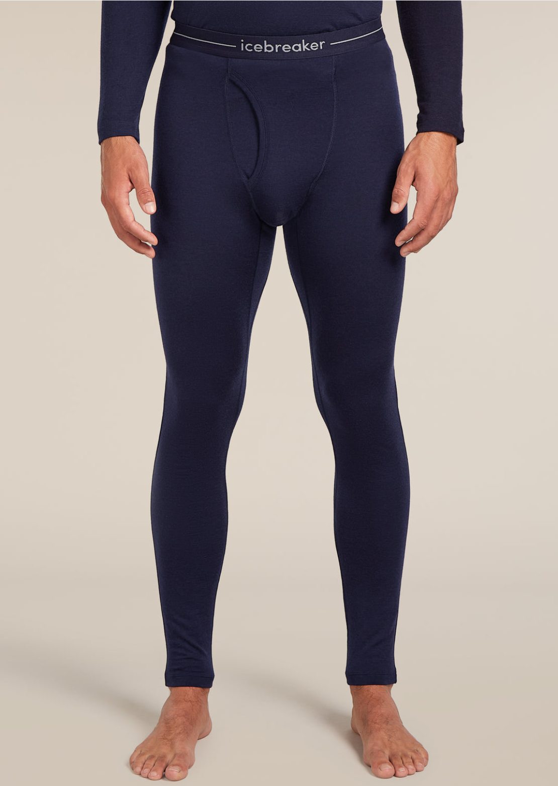 Icebreaker Men's Merino 200 Oasis Leggings With Fly Midnight Navy