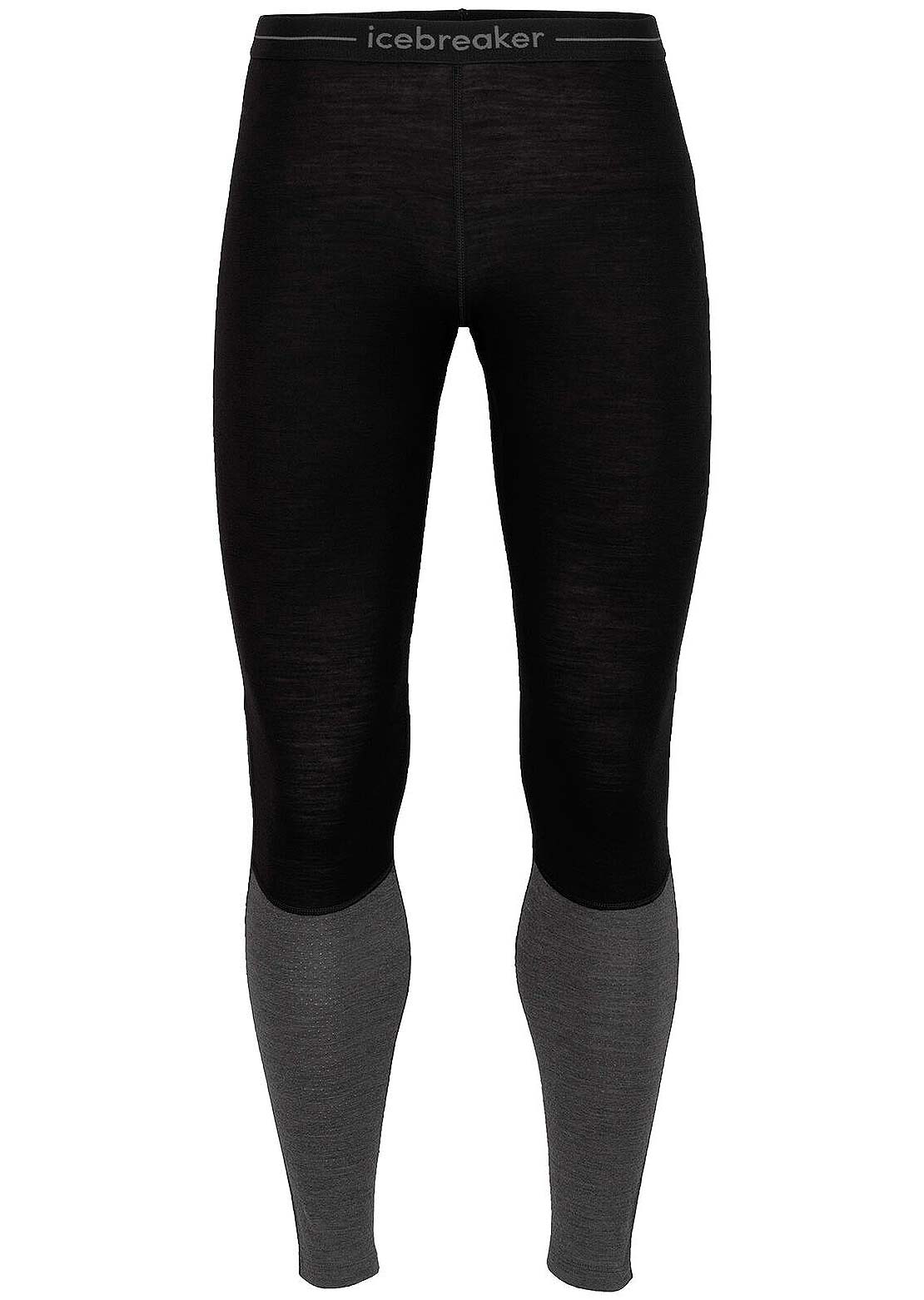 Icebreaker Men's Merino 200 ZoneKnit 3/4 Leggings Black/Jet Heather/Cb