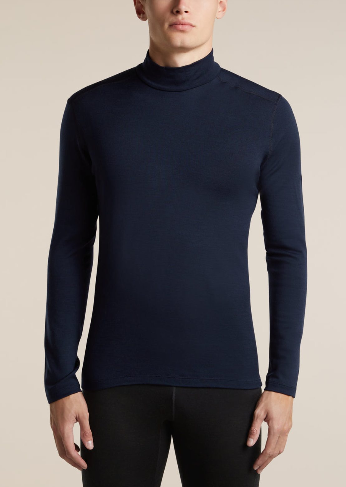 Icebreaker Men's Merino 260 Oasis Turtleneck Long Sleeve Midnight Navy