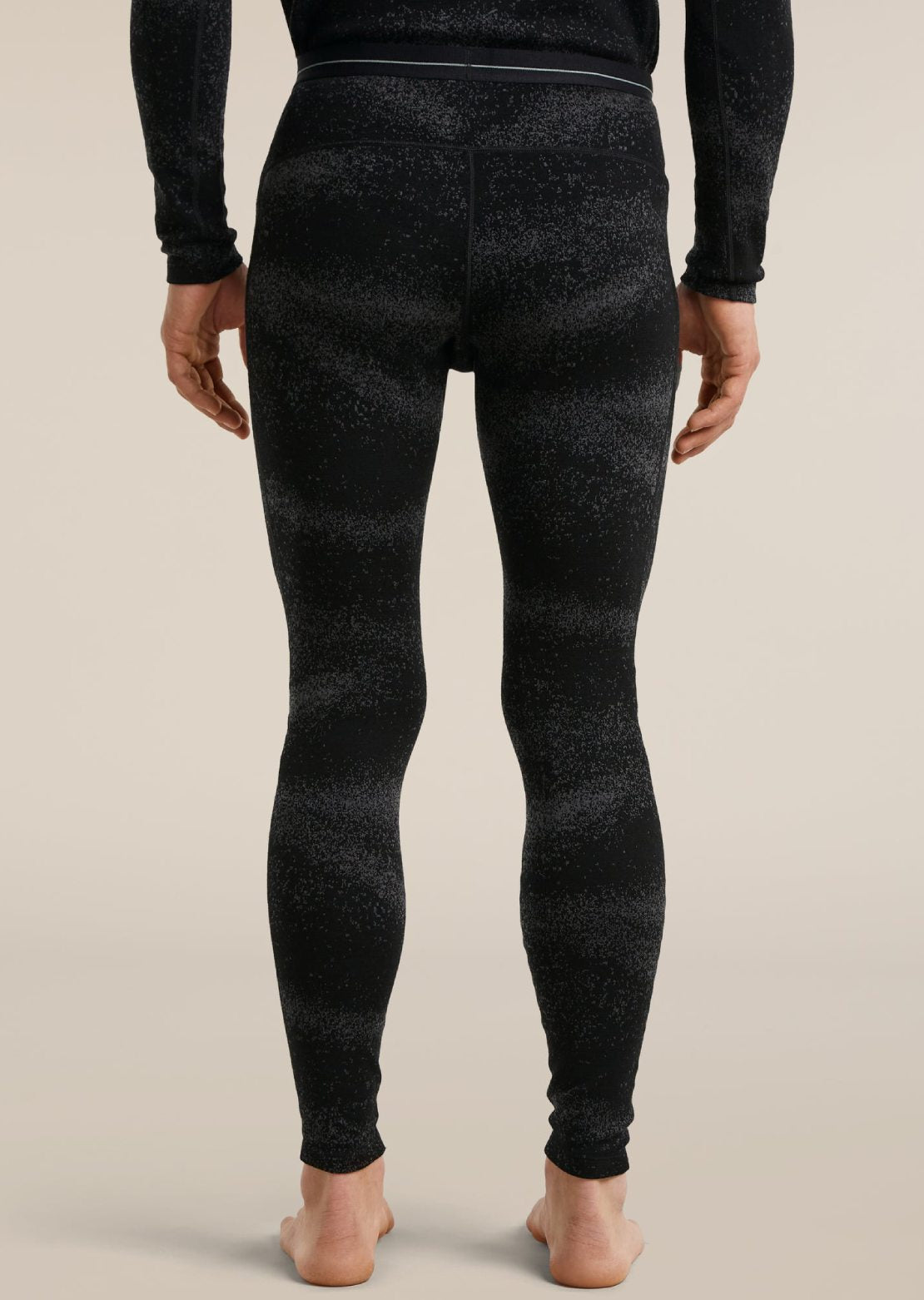 Icebreaker Men's Merino 260 Oasis Vertex Chillwave Leggings Black/Obsidian/J