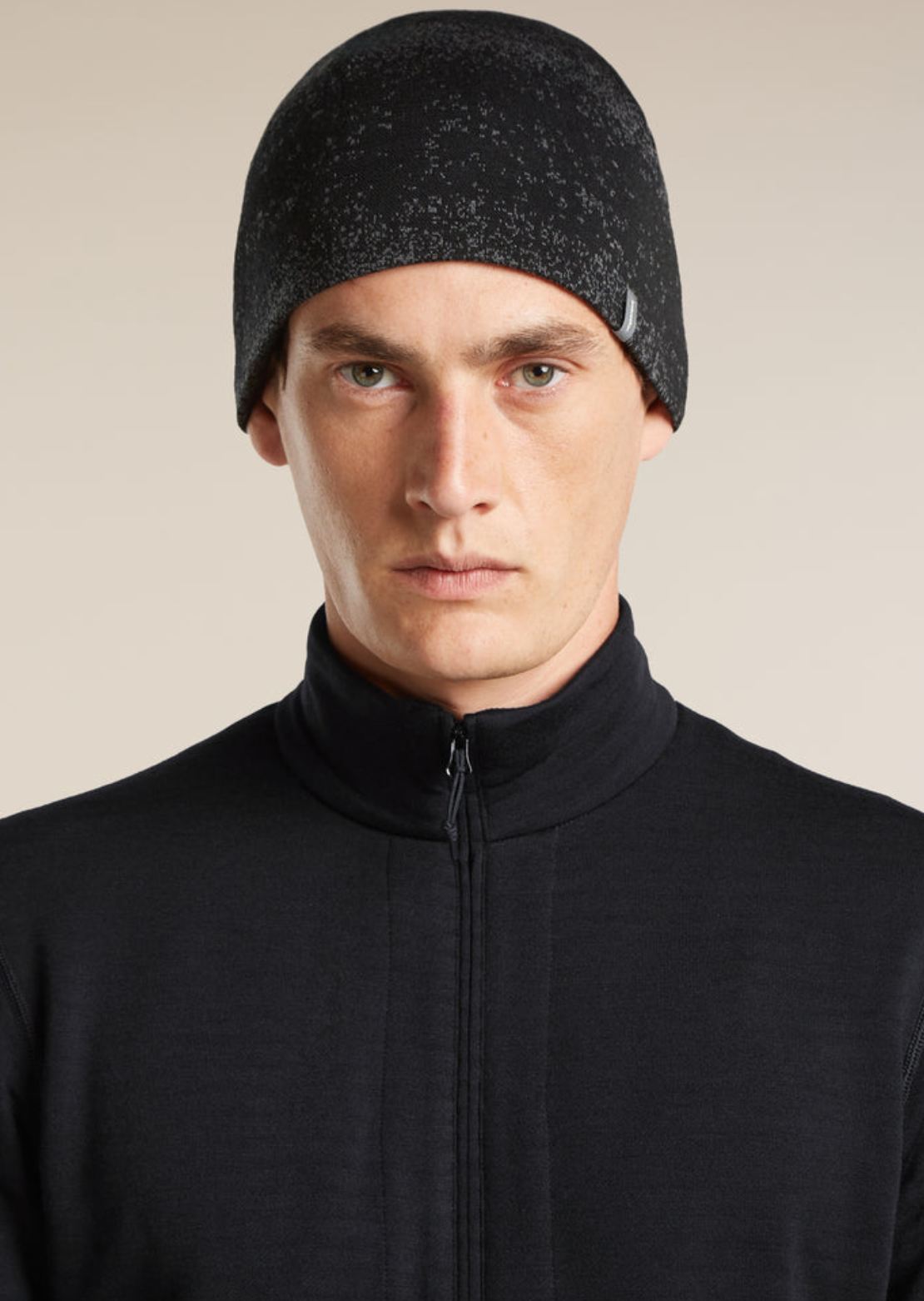 Icebreaker Unisex Merino 260 Oasis Vertex Reversible Chillwave Beanie Black/Obsidian/J