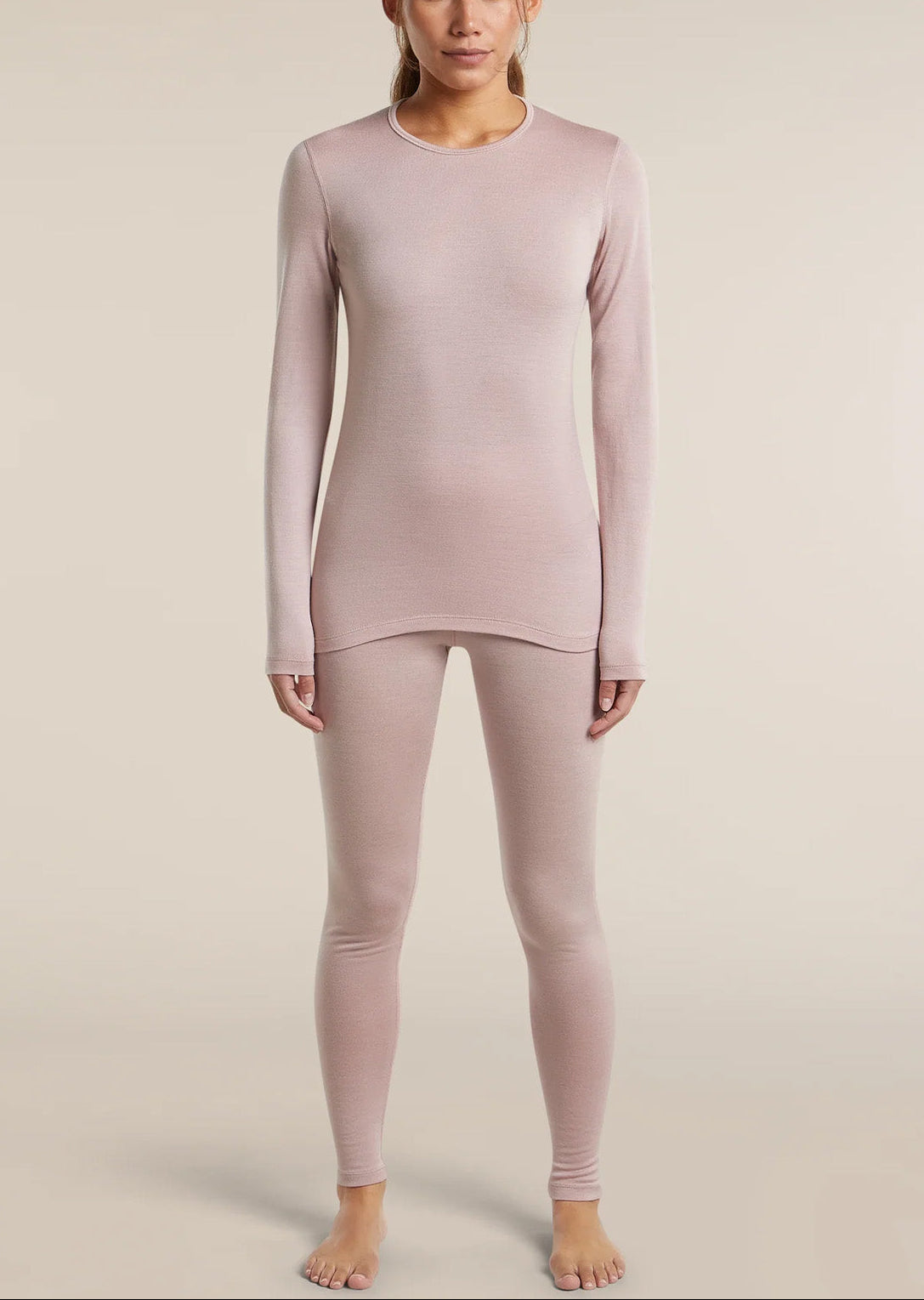 Icebreaker Women's Merino 260 Oasis High Rise Leggings Pink Quartz