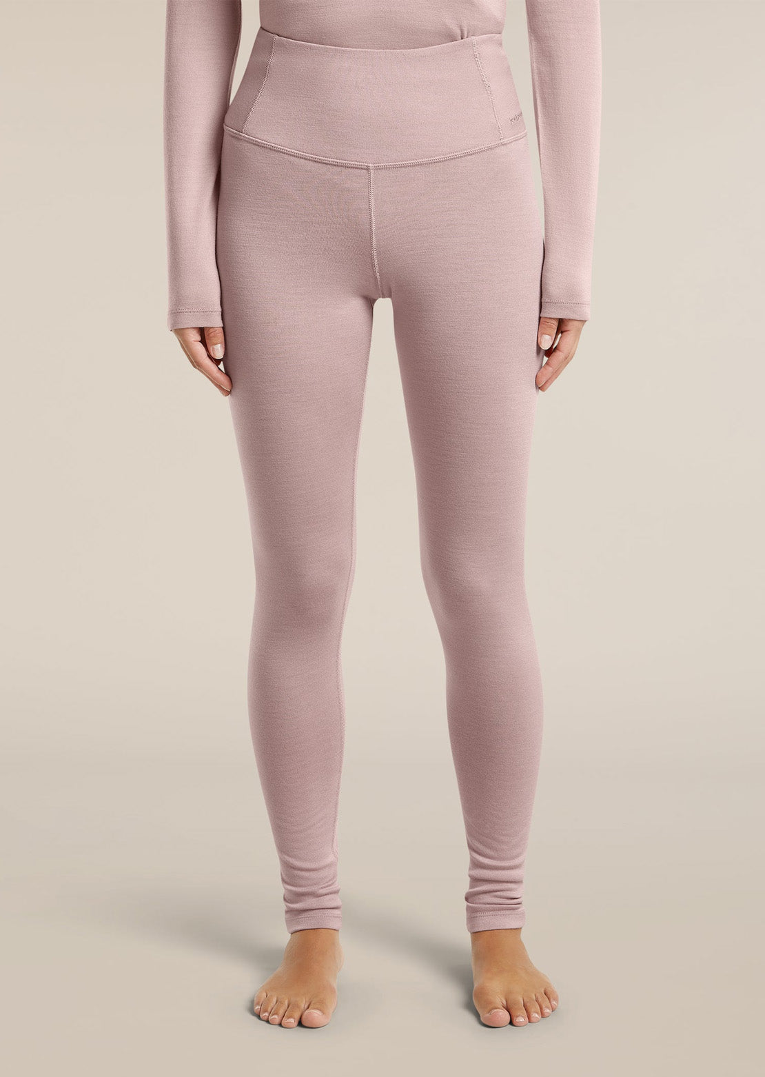 Icebreaker Women's Merino 260 Oasis High Rise Leggings Pink Quartz