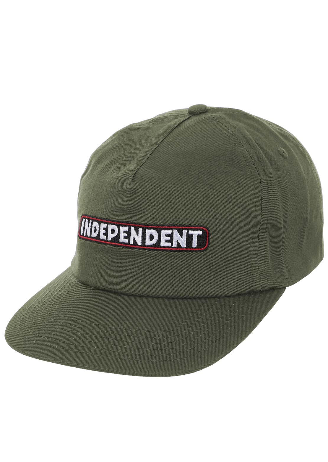 Independent Unisex Bar Logo Snapback Cap Army Green