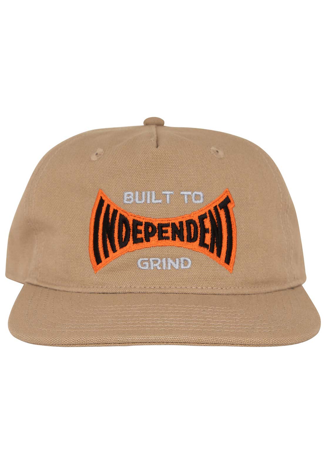 Independent Unisex Built To Grind Span Snapback Cap Khaki