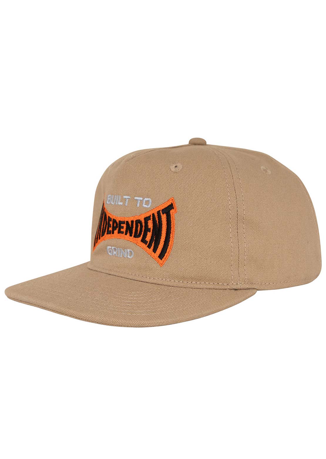 Independent Unisex Built To Grind Span Snapback Cap Khaki