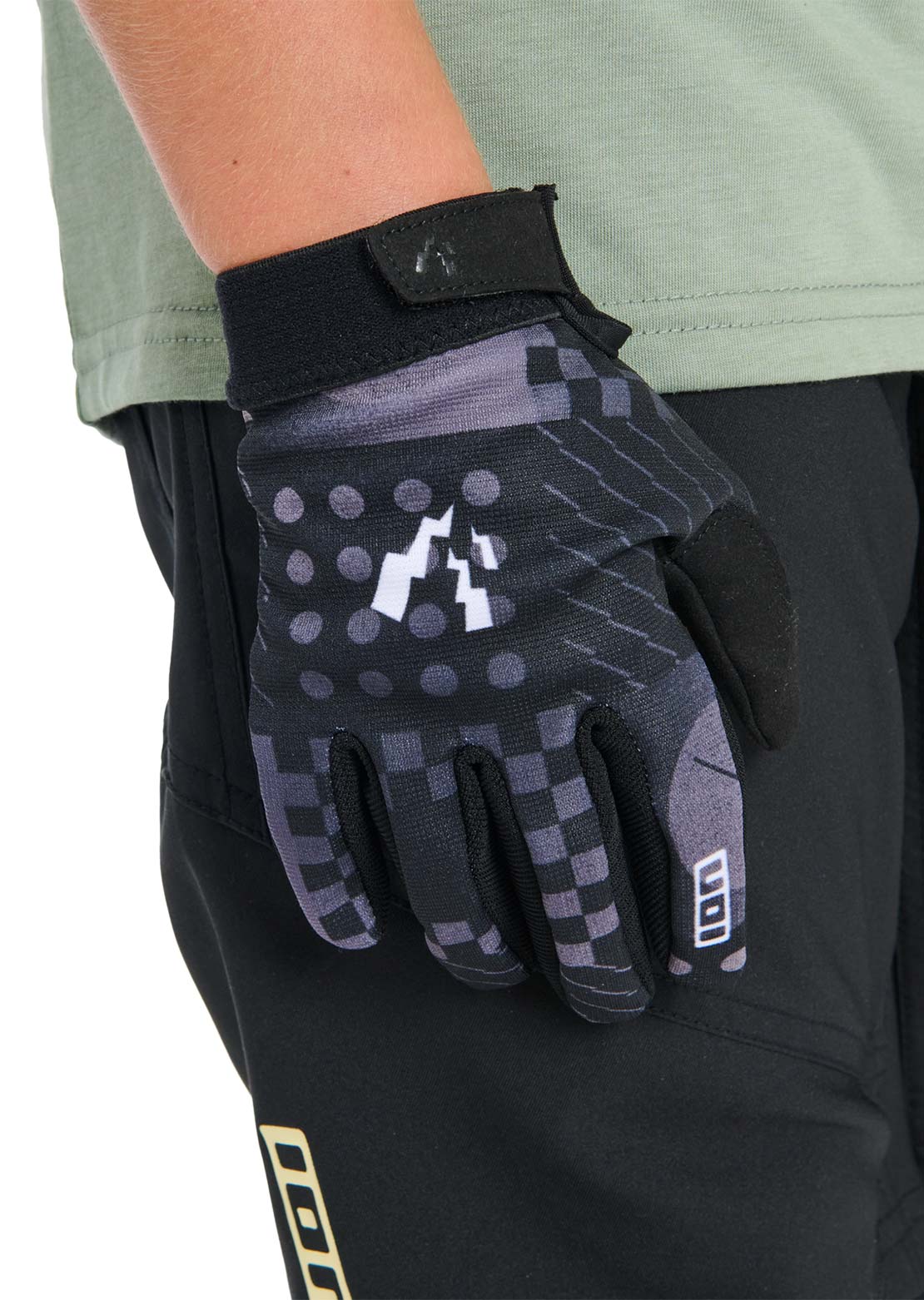 ION Junior Scrub Mountain Bike Gloves Black