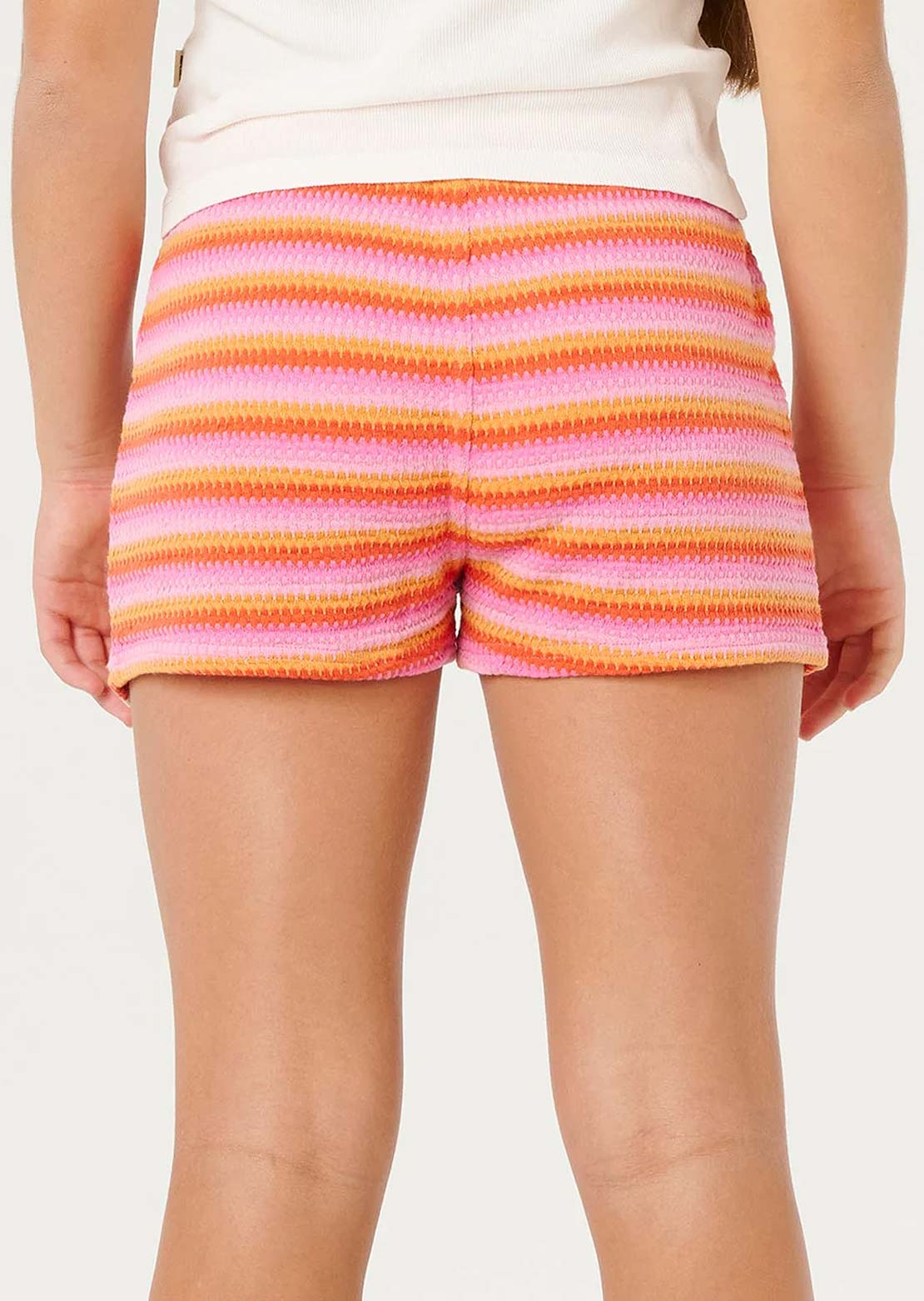 Rip Curl Junior Tropical Dawn Knit Shorts Tangerine
