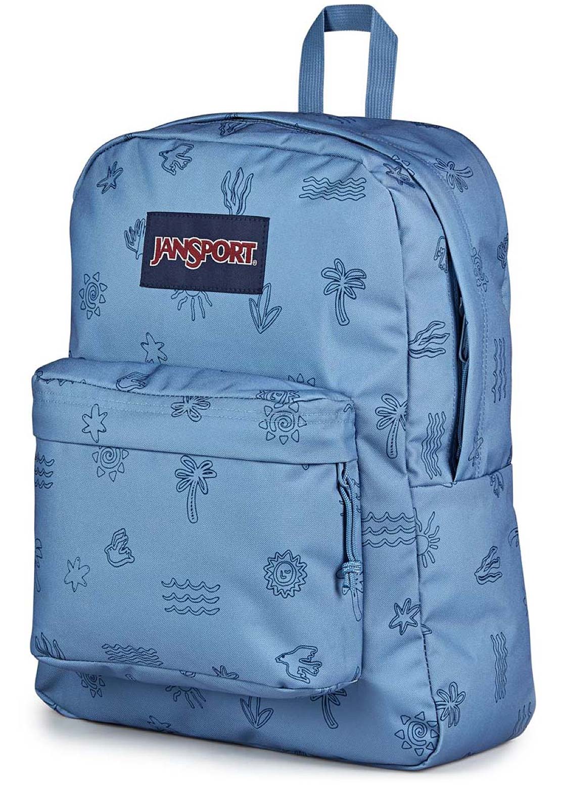 Jansport Superbreak Plus Backpack Sunny Sketches Blue