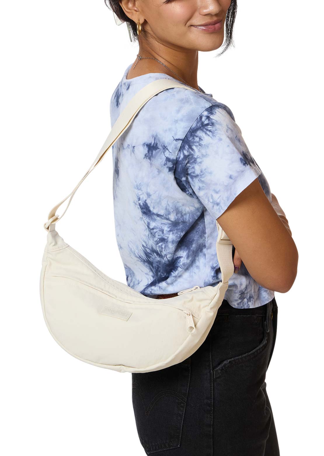 Jansport Unisex Unphased Small Crossbody Bag Soft Nylon Moon Flower