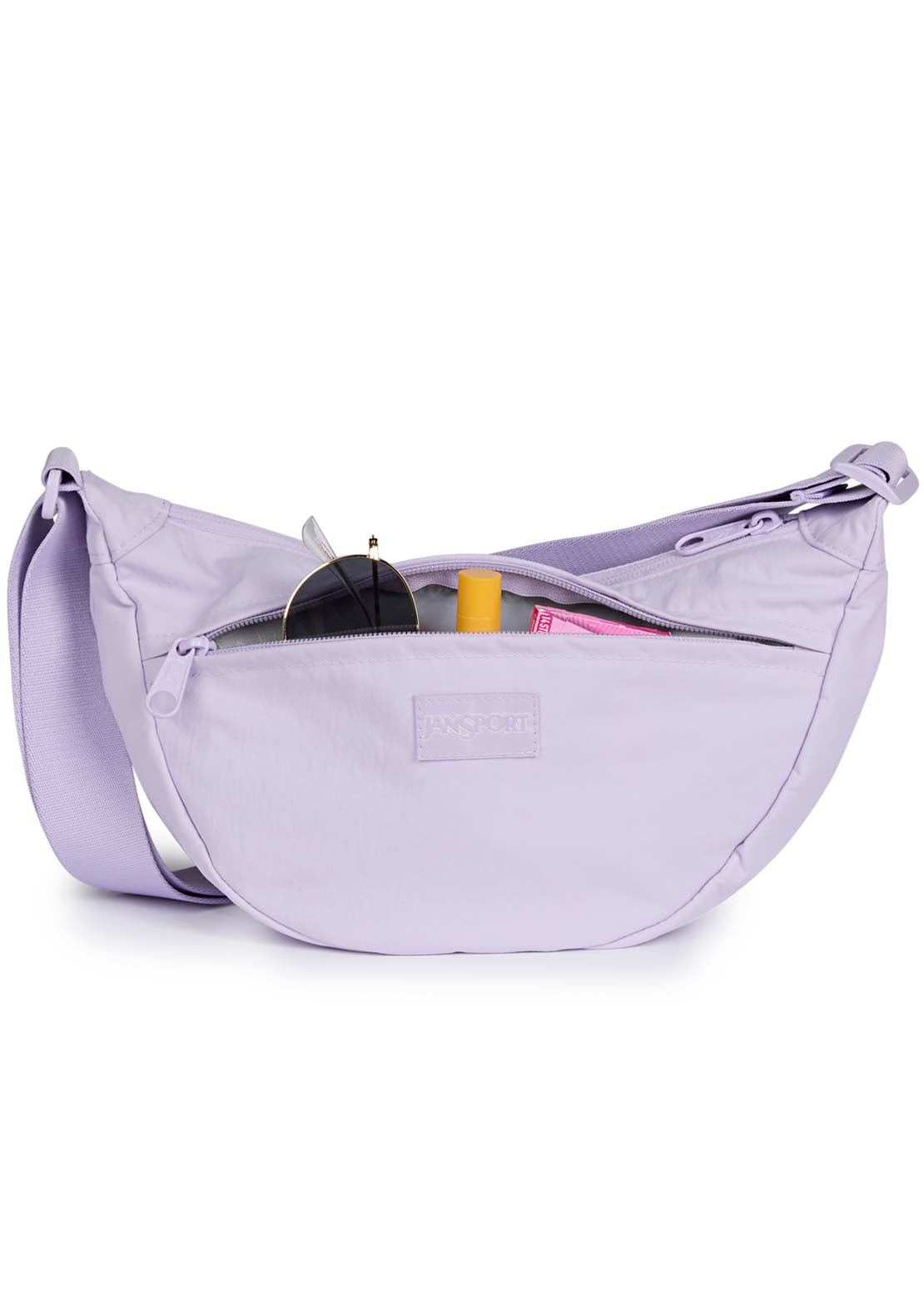 Jansport Unisex Unphased Small Crossbody Bag Soft Nylon Pastel Lilac