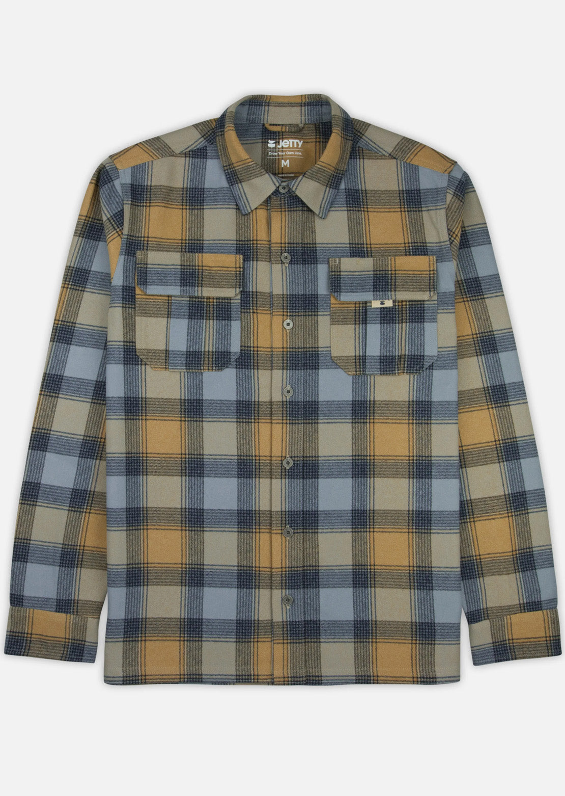 Jetty Men's Arbor Flannel Button Up Shirt Fog