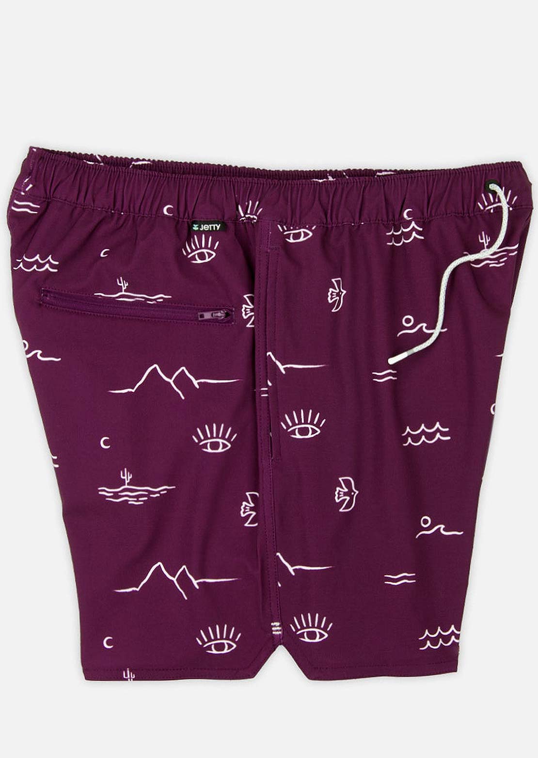 Jetty Men&#39;s Bayside Volley Boardshorts Maroon