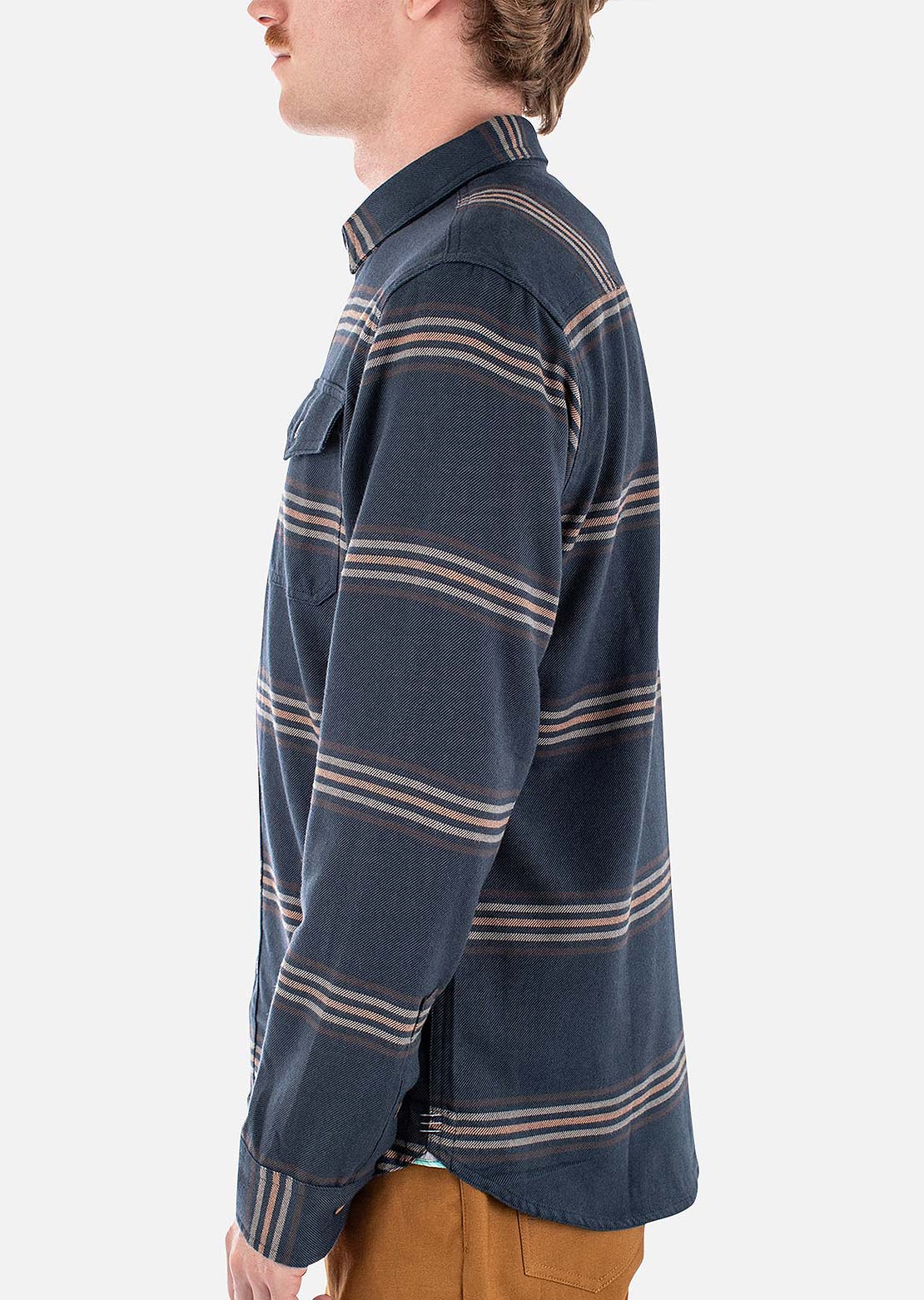 Jetty Men's Essex Oyster Twill Button Up Shirt Graphite